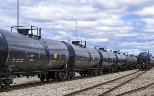 Opponents of a plan to allow liquified natural gas to be transported on rail tank cars say it's too dangerous for communities near the tracks. (Adobe Stock)