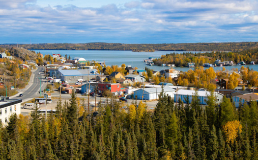 Houses in Yellowknife, Canada, a region where indigenous communities are struggling with the effects of a warming climate. (Adobe Stock)  
