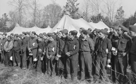 Civilian Conservation Corps members at a camp near Esco, Tenn. (Lewis Hine, U.S. National Archives and Records Administration/Wikimedia Commons)