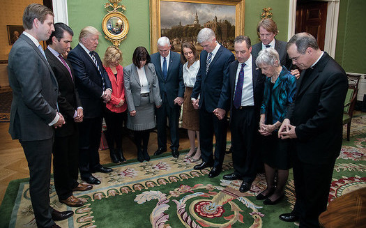 A PRRI poll showed white evangelical support for President Donald Trump fell by 15% between March and the end of May. (Official White House Photo by Shealah Craighead)