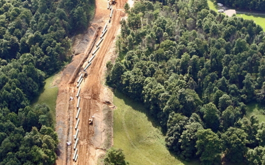 Atlantic Coast Pipeline construction in Upshur County, West Virginia in 2018. (Dominion Pipeline Monitoring Coalition)