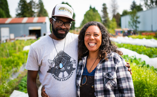 Mudbone Grown co-farm managers Art Shaver and Shantae Johnson are heading an effort to provide relief for Black Oregonians during the pandemic. (Mudbone Grown)