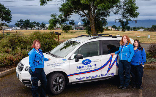 Mercy Flights' mobile paramedics can offer up to 30 days of transitional support after someone is discharged from the hospital. (Jason Quigley)