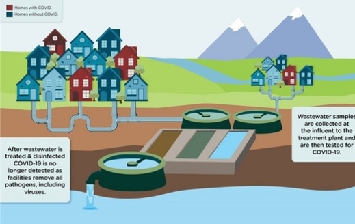 Utah public health officials have found by tracking the COVID-19 virus through sewage flows into water-treatment plants, they can reliably predict where major outbreaks are likely to occur. (Utah Dept. of Environmental Quality) 