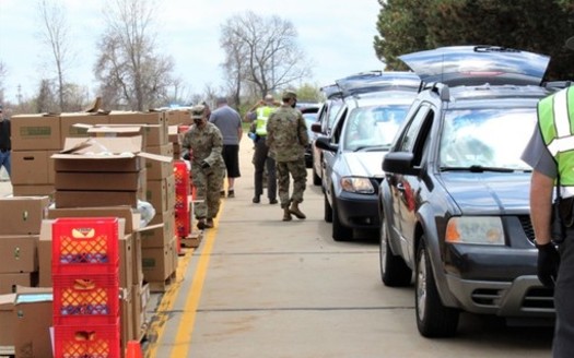 Ohio National Guard members literally are doing a lot of heavy lifting this season, helping distribute more than 33 million pounds of food to families in need. (Second Harvest Foodbank of North Central Ohio)
