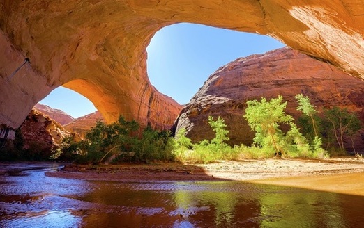 The Jacob Hamblin Arch is part of the former Grand Staircase-Escalante National Monument that Utah conservationists hope will be restored by the incoming Biden administration. (kojihirano/Adobe Stock) <br /><br />