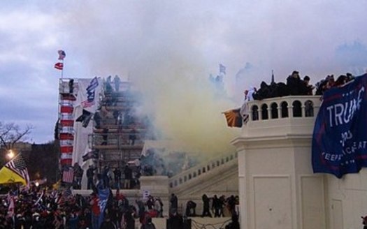 The Capitol Police used tear gas to try to repel rioters at the U.S. Capitol on Jan. 6. (Tyler Merkler/Wikimedia Commons)