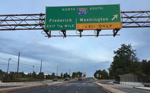 Maryland officials originally said no homes would be destroyed during construction of new toll lanes on Interstate 270, but revised plans indicate some will. (Wikimedia Commons)