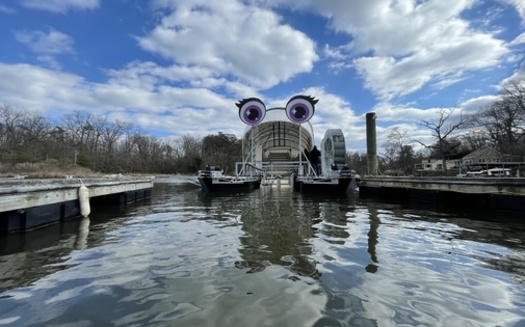 Baltimore's newest trash wheel, "Gwynnda, the Good Wheel of the West," could collect 300 tons of garbage and debris per year from the harbor, doubling the volume of the other three trash wheels. (Waterfront Partnership of Baltimore)