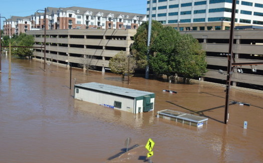 Tropical Storm Ida left towns like Conshohocken, in Montgomery County, completely submerged in floodwaters. (Michael Stokes/Wikimedia Commons)