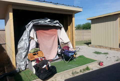 Las Cruces' Camp Hope provides temporary, transitional shelter in the form of tents, showers and cooking facilities while people experiencing homelessness transition to permanent housing. (nmcommunityofhope.org)