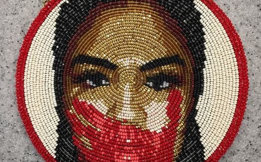 A beaded medallion from Shoshone Bannock artist Brodie Sanchez raises awareness about missing and murdered indigenous women. (Brodie Sanchez)