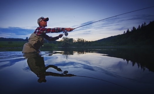 Droughts caused by climate change can lower water levels in creeks and streams and affect water quality, making it difficult, if not impossible, for anglers to pursue their sport. (Mikhail/Adobe Stock)