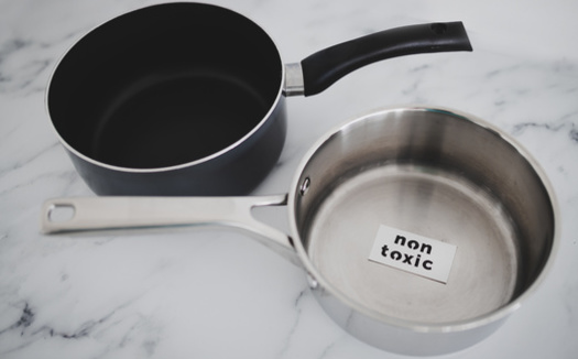 Some consumer groups say stainless-steel cookware is safer than nonstick pans, some of which can contain toxic PFAS chemicals. (Faithie/Adobe Stock)