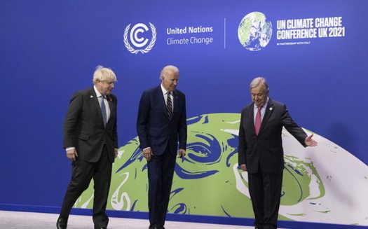 World leaders at COP26 in Scotland, including President Joe Biden, secured pacts to reduce methane emissions worldwide. (Number 10/Flickr)<br />