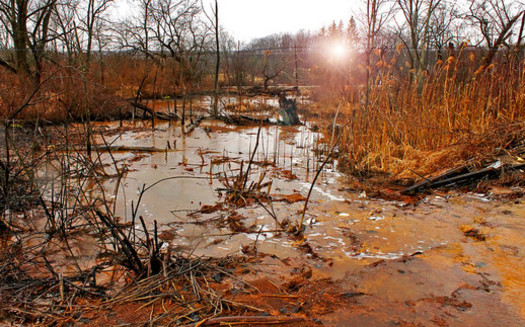 Acid mine drainage from surface mining in eastern Ohio is just one of the environmental hazards of abandoned mine sites. (Jack Pearce/Flickr)