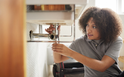 Just 2.3% of plumbers in the United States are women. (Monkey Business/Adobe Stock)