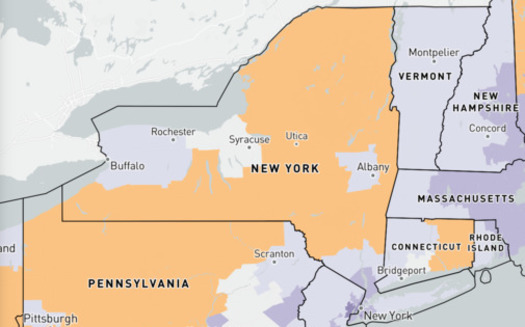In the redistricting process, New York will lose one congressional seat, the result of a population decrease upstate. (NYIRC Maps)