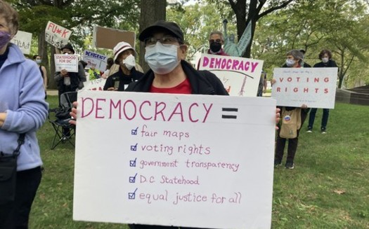 Hundreds of pro-democracy rallies, such as this one on Capitol Hill in October, are planned for this Thursday around the country. (League of Conservation Voters)