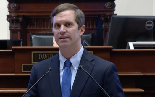 Gov. Andy Beshear delivers his State of the Commonwealth address to a joint session of the Kentucky State Senate and House of Representatives on Wednesday. (Office of Gov. Andy Beshear)