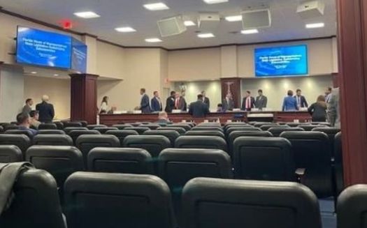Few members of the public made it to the Florida House of Representatives' State Legislative Redistricting Committee meeting, held ostensibly to solicit public testimony. (Trimmel Gomes)