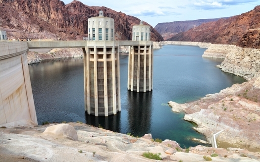 Lake Mead, which holds most of the water supply for five Western states, is at a record low level after two decades of drought. (topenugato/Adobe Stock) 