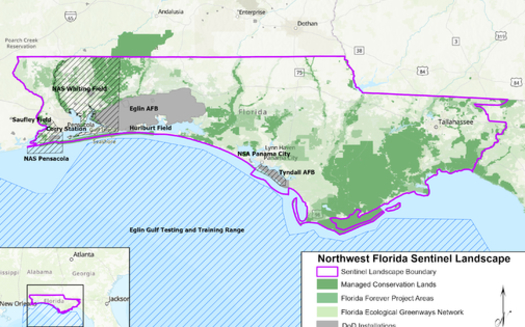 The Sentinel Landscape proposed in the Florida panhandle is one of the largest in the country and the second in Florida. (Sentinellandscapes.org)