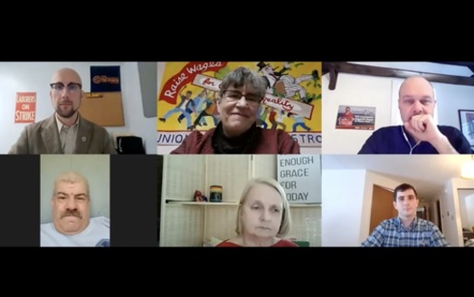 In a virtual news conference, Maine labor leaders react to a new set of recommendations about how to improve the state's climate resiliency. (Maine AFL-CIO)