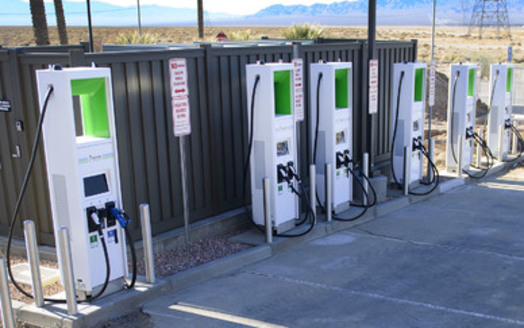 One of the state's newest electric-vehicle charging stations is located in Primm. (NV Energy)