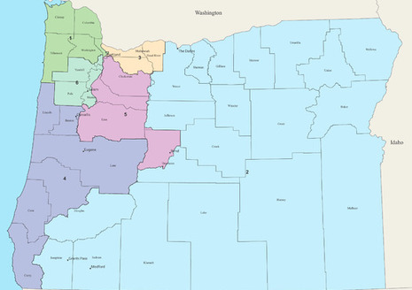 Democrats are expected to control all but one of the newly created congressional seats after Oregon's 2021 redistricting process. (AveryTheComrade/Wikimedia Commons)