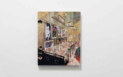 The art of Isabel Strauss, one of the Key Change contributors, superimposes existing images over architectural renderings to 