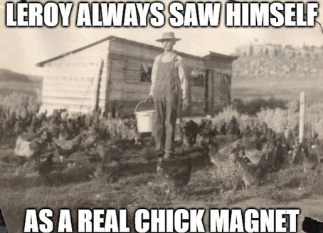 The image, above, was made by Kirby Lambert, one of the winners of the first Montana meme photo contest in 2020. (Montana Memory Project)
