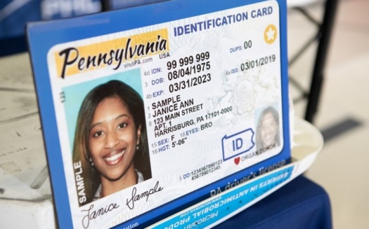 REAL ID-compliant products are marked with a gold star in the upper right corner. (Commonwealth Media Services)