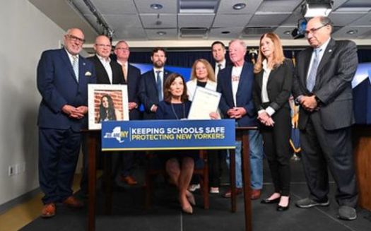 Gov. Kathy Hochul signed Alyssa's Law Thursday, saying it is one of many new safety measures she plans to adopt, to keep New Yorkers safe from gun violence. (Office of the Governor)