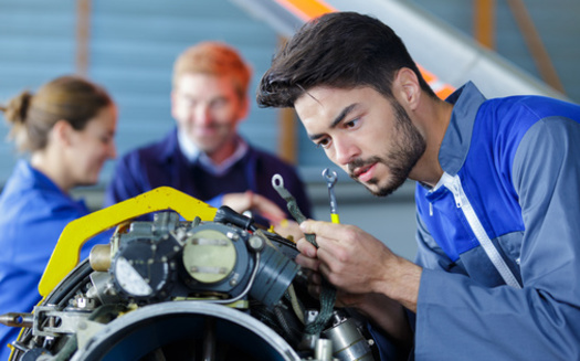 The Aviation Maintenance Technology Program at Portland Community College has a cohort of about 20 students, twice a year. (auremar/Adobe Stock)