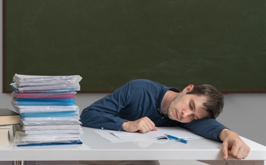 According to a report from the American Federation of Teachers, a flurry of high college costs, low salaries and high interest rates has led to new teachers facing an average of $58,500 in student loan debt. (Adobe Stock)