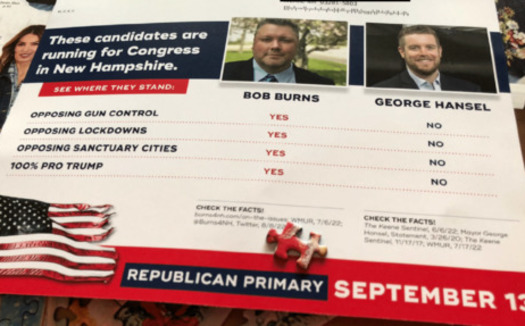 In recent weeks, voters in New Hampshire's Second Congressional District have received a series of four political mailers that fail to identify the sender. (Office of the Attorney General)