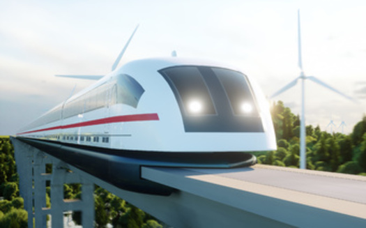 Amtrak's Acela, at its fastest, travels at 150 miles per hour, but Northeast Maglev's proposed system could safely travel at double that speed. (Adobe Stock)