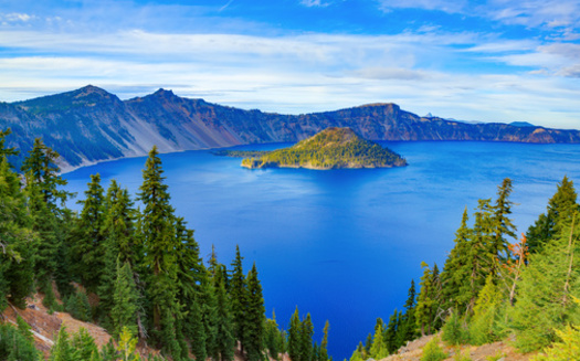 Crater Lake National Park covers more than 180,000 acres in southern Oregon. (aiisha/Adobe Stock)