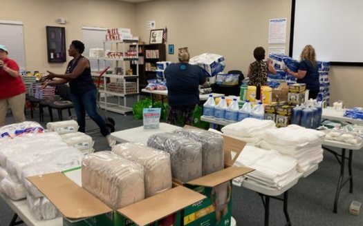 The Florida AFL-CIO has been sending trucks into southwest Florida packed with relief supplies for victims of Hurricane Ian. (Florida AFL-CIO/Teamsters)