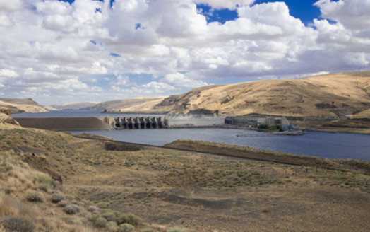 Construction of the Little Goose Dam in eastern Washington began in 1963 and was completed in 1970. (Brigida I. Sanchez/U.S. Army Corps of Engineers)