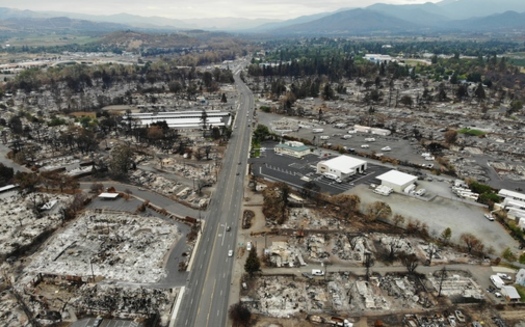 Much of the town of Phoenix, Oregon. was destroyed in the 2020 wildfire season. (Oregon Department of Transportation/Wikimedia Commons)