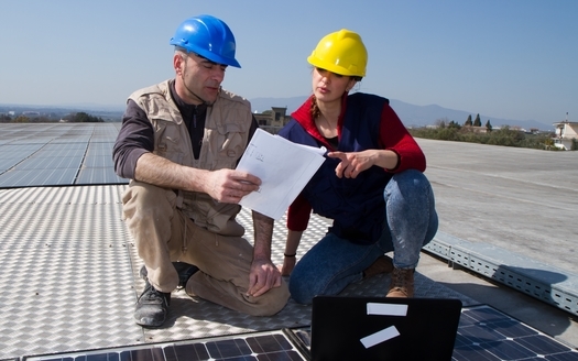 The renewable-energy industry is expected to create more than 9,800 clean-energy jobs over the next five years, according to the Clean Grid Alliance. (Franco Lucato/Adobe Stock)