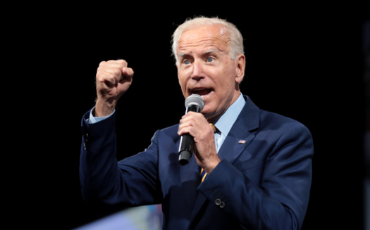 Members of LIUNA Local 464 welcomed President Joe Biden on Wednesday to the Laborers Apprenticeship and Training Center in DeForest, Wisconsin. The latest jobs report shows the unemployment rate fell to 3.4%, the lowest job level since May 1969. (Gage Skidmore/Wikimedia Commons)