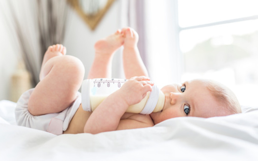 Baby-bottle tooth decay presents a significant oral health risk for infants and children less than a year old. This occurs when children consume sugary liquid, and bacteria in their mouth produce acid which damages tooth enamel. (Adobe Stock)