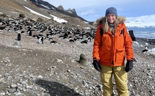 Pennsylvania teacher Katie Harnish traveled to Antarctica to study and learn about the environment and wildlife. (Photo courtesy of Harnish)  