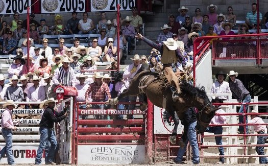 Historians have traced the origins of Cheyenne Frontier Days back to 1870s riding exhibitions by a Black cowboy named Sam Stewart. Also known as 