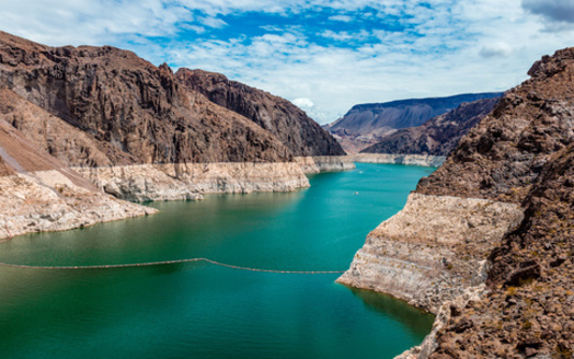 Scientists say recent rainfall has slightly increased levels at Lake Mead, but say it will not have an impact on levels in the long term. (Adobe Stock)
