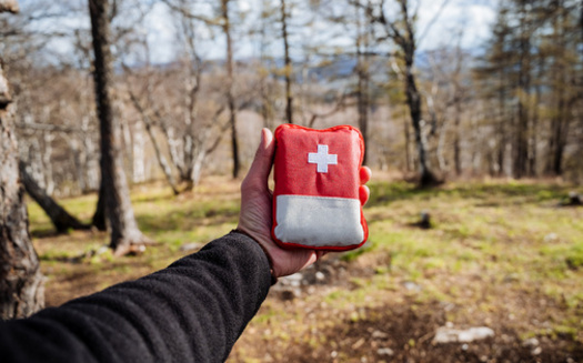 In addition to first aid kits, the American Red Cross suggests having extra clothes, rain gear and sturdy shoes that are accessible when venturing into the outdoors for a lengthy period. (Adobe Stock)