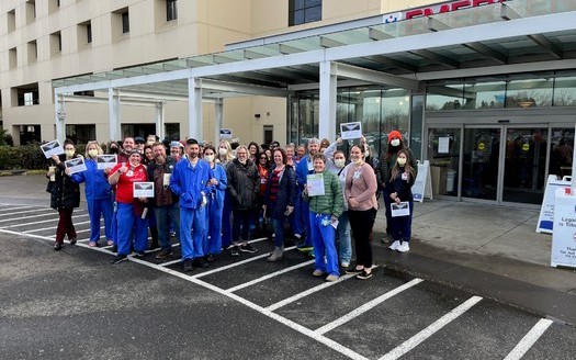 Oregon nurses at Legacy Mount Hood Medical Center in Gresham filed a petition to have their union voluntarily recognized but were denied. (Oregon Nurses Association)